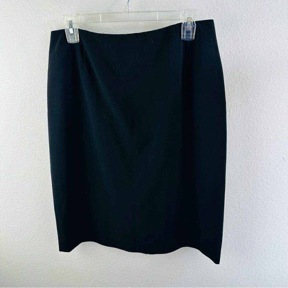 Brooks‎ Brothers 346 Black Wool Blend Lined Pencil Skirt Size 10